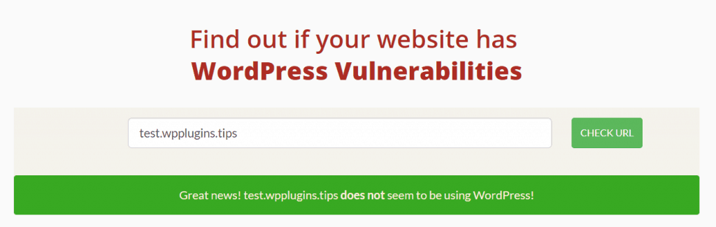 wordpress vulnerability detector