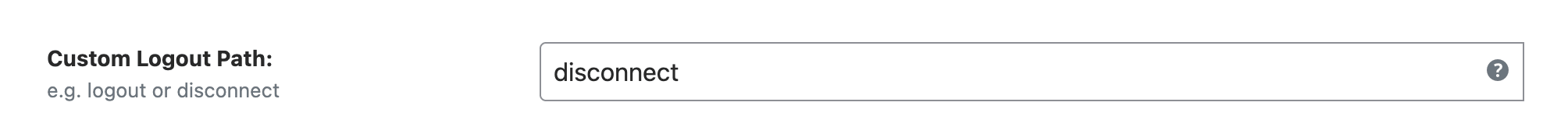 WP Ghost custom logout path field in Login Security settings