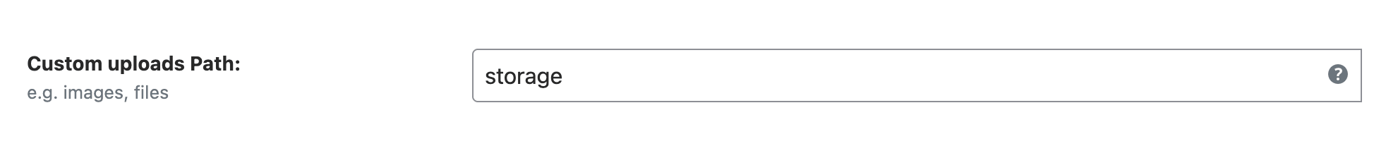 WP Ghost Custom Uploads Path field in WP Core Security settings