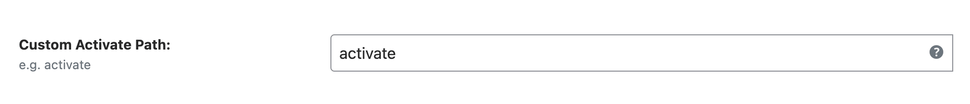 WP Ghost custom activation path field for WordPress Multisite