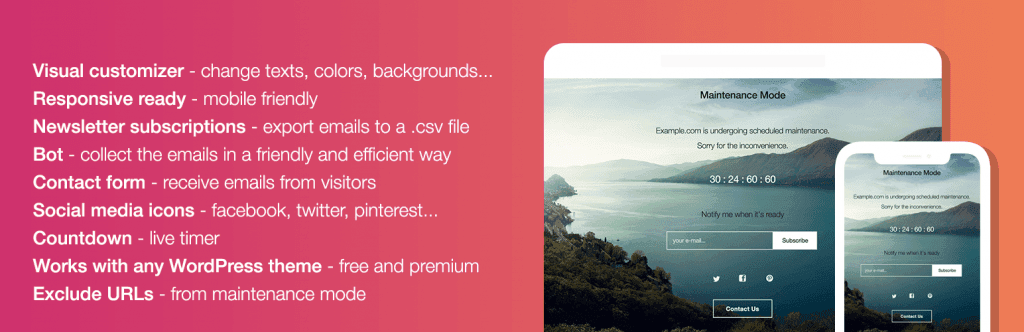 wp maintenance plugin