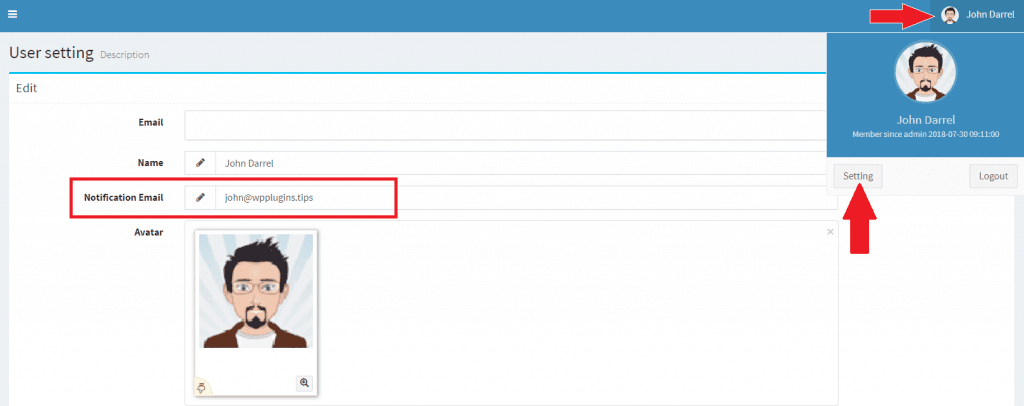 Notification Email Address