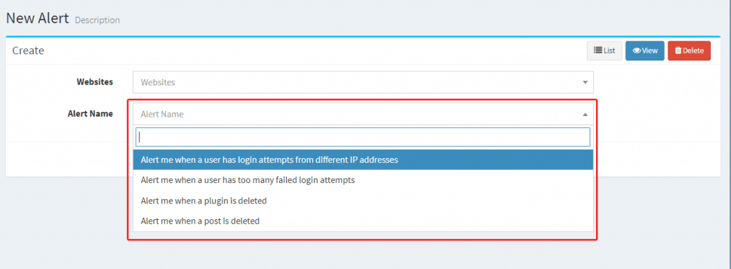 User Events Email Alerts