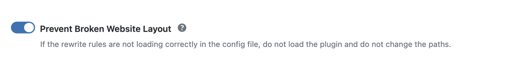 WP Ghost Prevent Broken Website Layout toggle in Rollback Settings