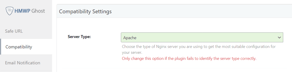 hidemywp apache server type