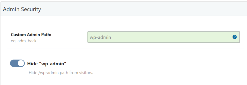 use default wp-admin path