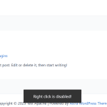 How to Customize Right Click Disable for Specific Pages