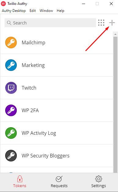 Authy app showing Add Account screen for scanning the WP Ghost 2FA QR code