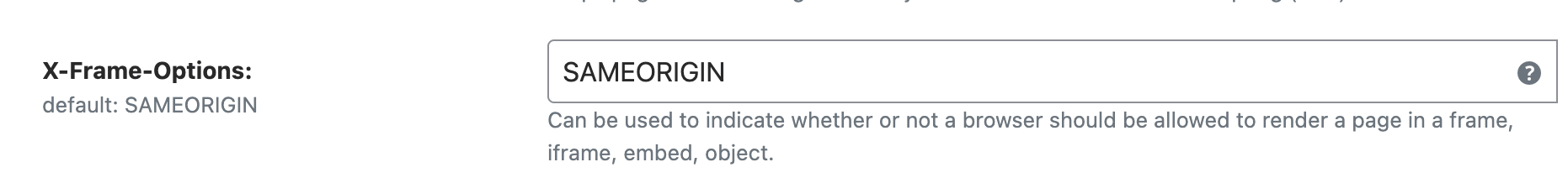 X-Frame-Options set to SAMEORIGIN in WP Ghost Firewall Header Security settings