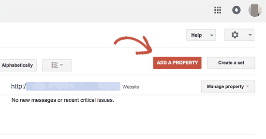 Add https site as a new property in Google Search Console